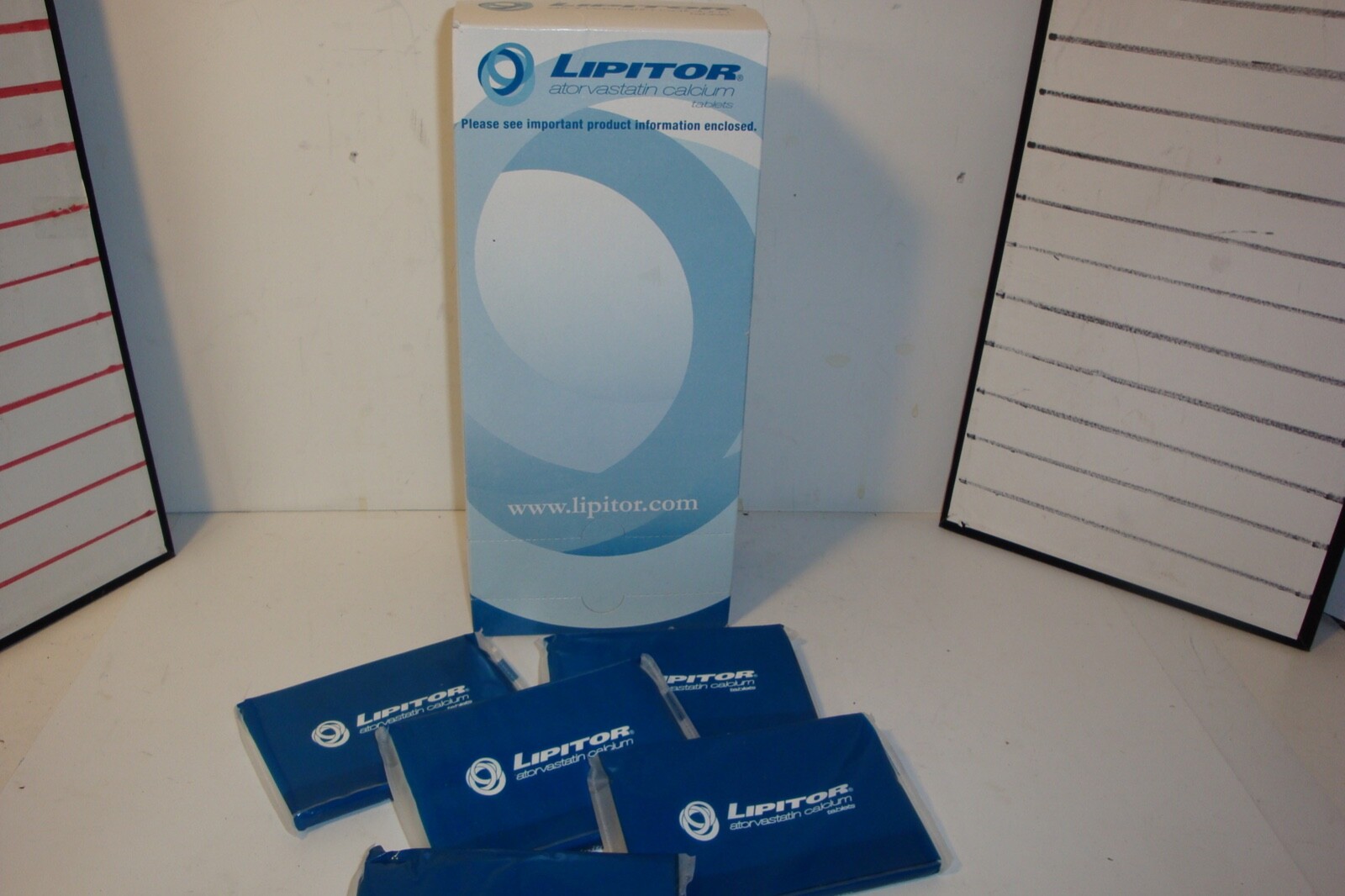 Brand new LIPITOR give away Tissue advertisement.Single wrapped box packets