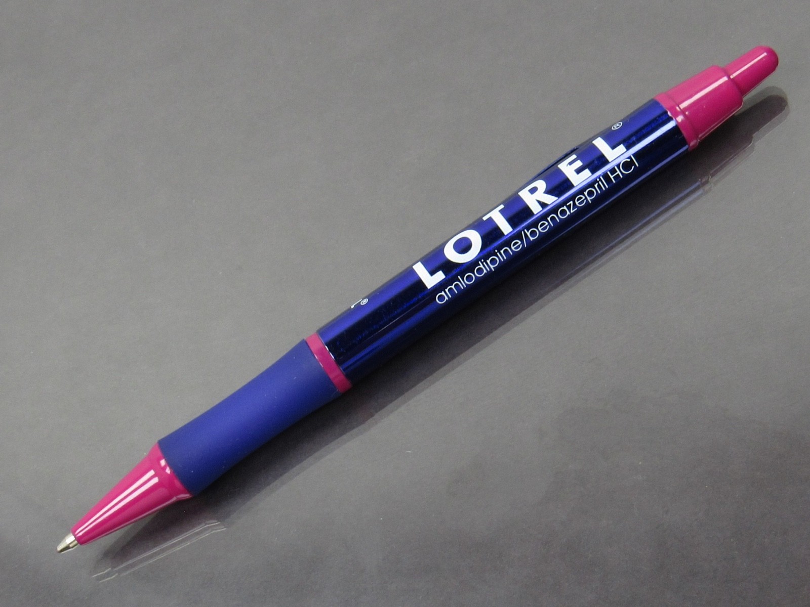 Lotrel Metal PEN, Pink Sticky Note Pad Drug Rep Pharmaceutical Promo Advertising
