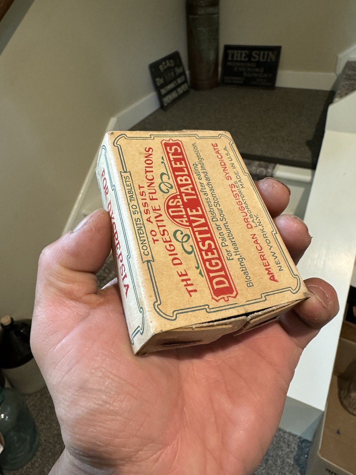 ADS Digestive Tablets American Druggists Syndicate New York NY Full Medicine Box