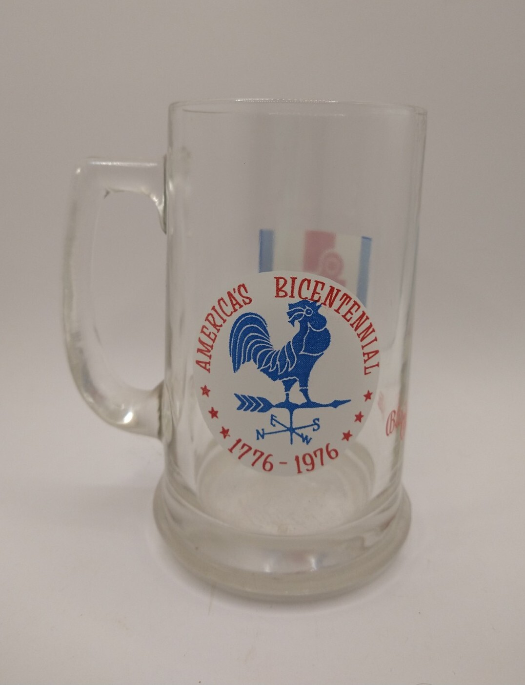 Vintage 1976 BLISTEX Logo Bicentennial Heavy Glass Beer Mug Mortar & Pestle