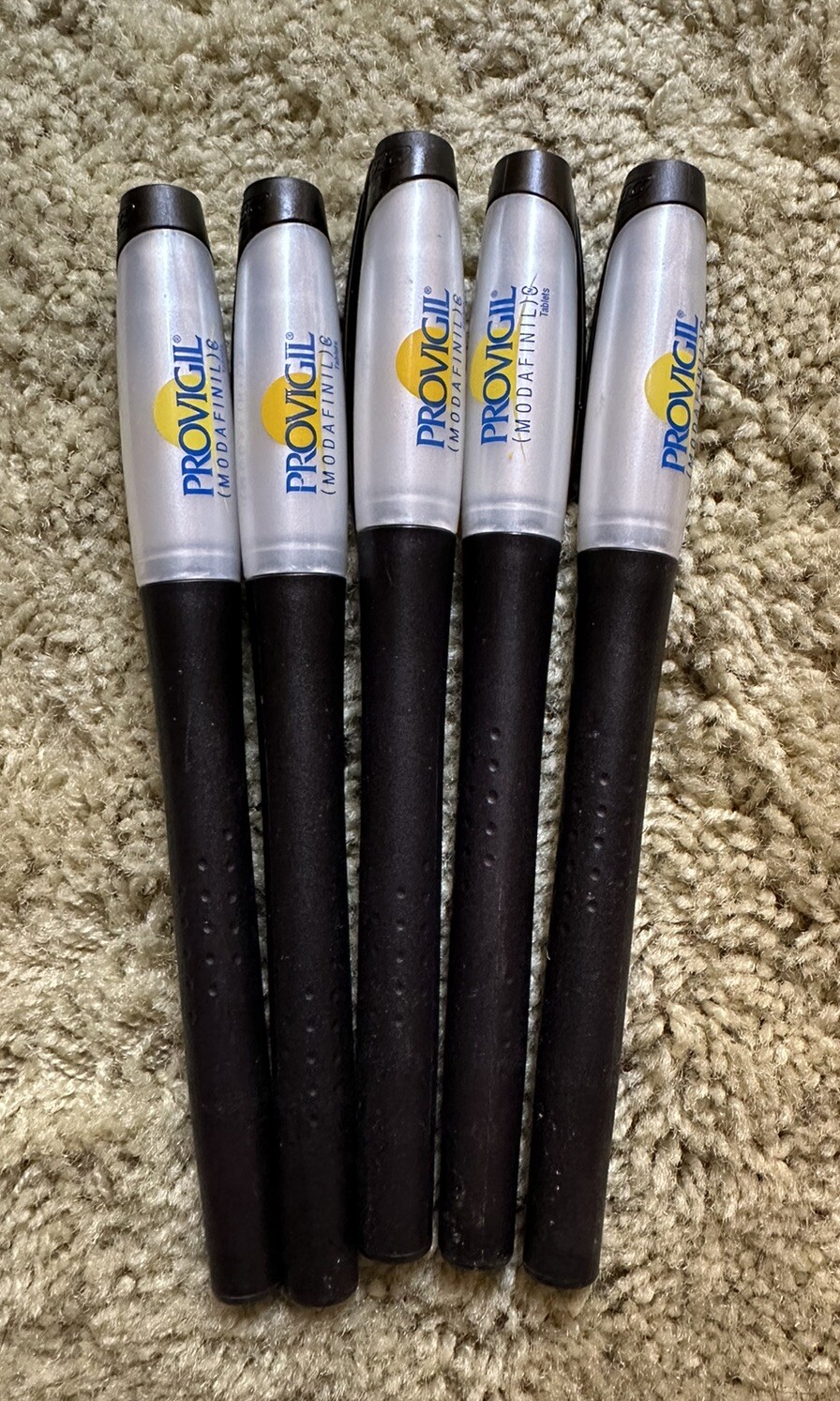 5 Provigil Drug Rep Pharmaceutical Clip PEN Highlighter Combo Promo Gift Unique