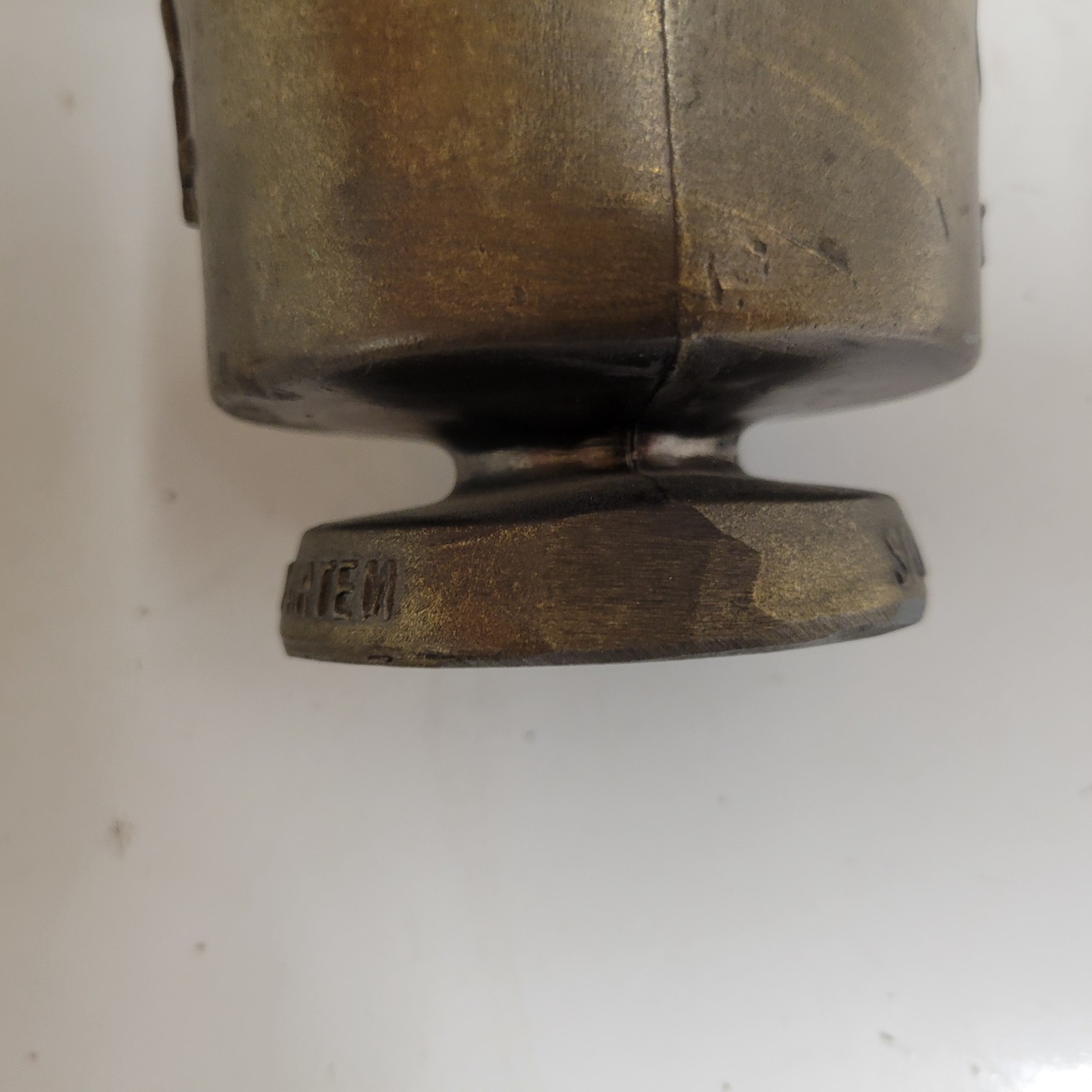 VTG Brass Bronze Schering Mortar & Coricidin Pestle 1752 First American Pharmacy