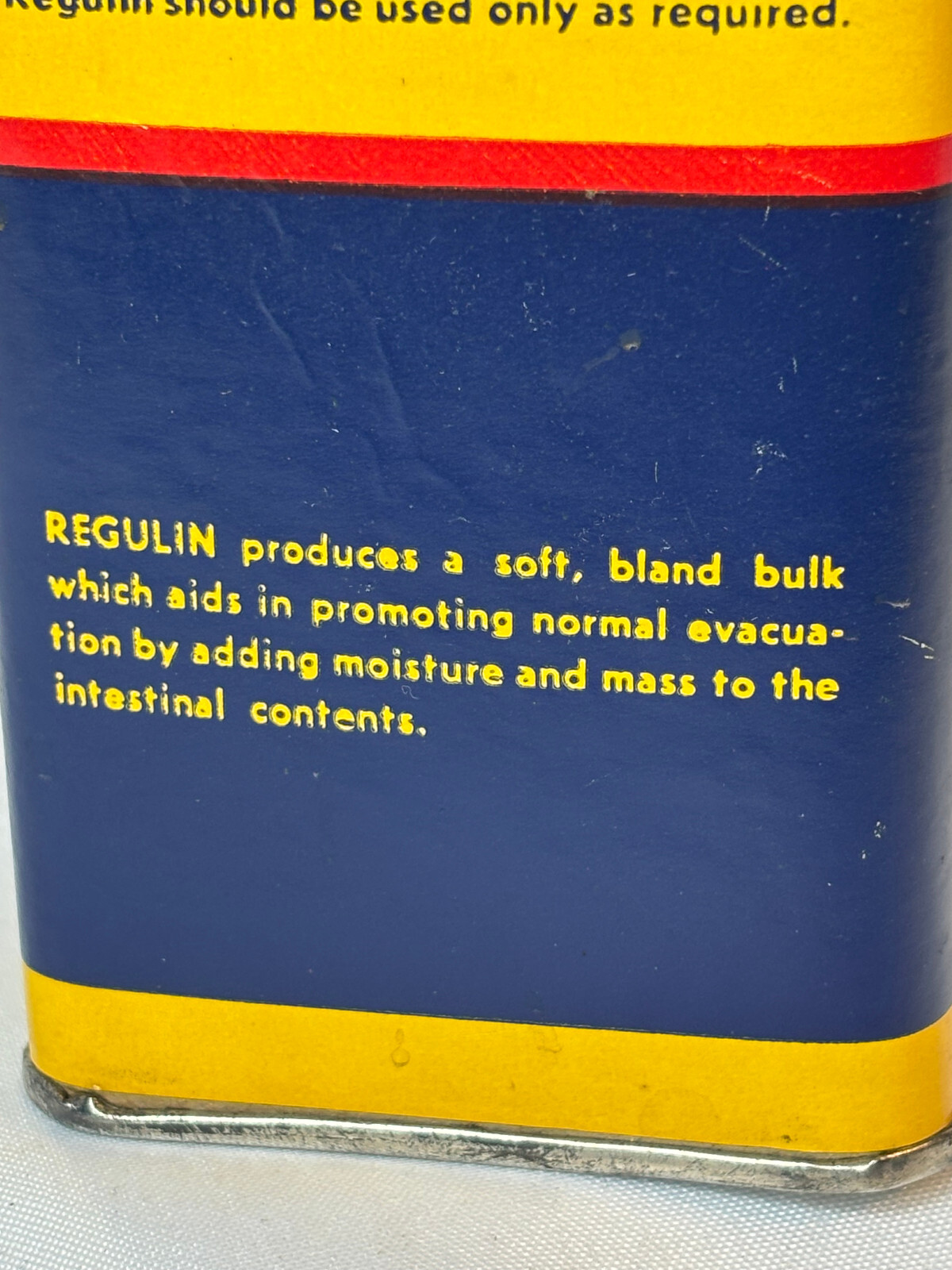 Vtg Regulin Constipation Treatment Cardboard & Metal Container S.F. Durst & Co