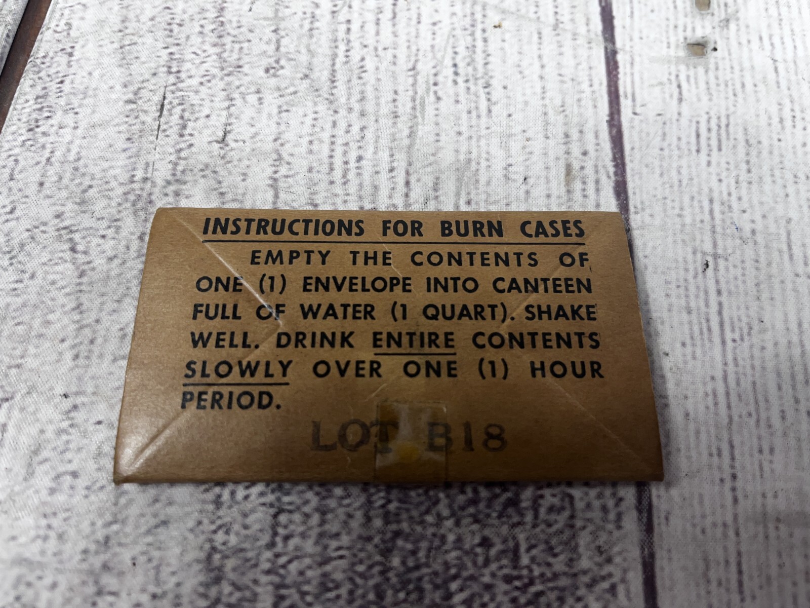 US Military FSN 6505 -663-2636 Sodium Chloride – Bicarbonate Mixture – Vietnam
