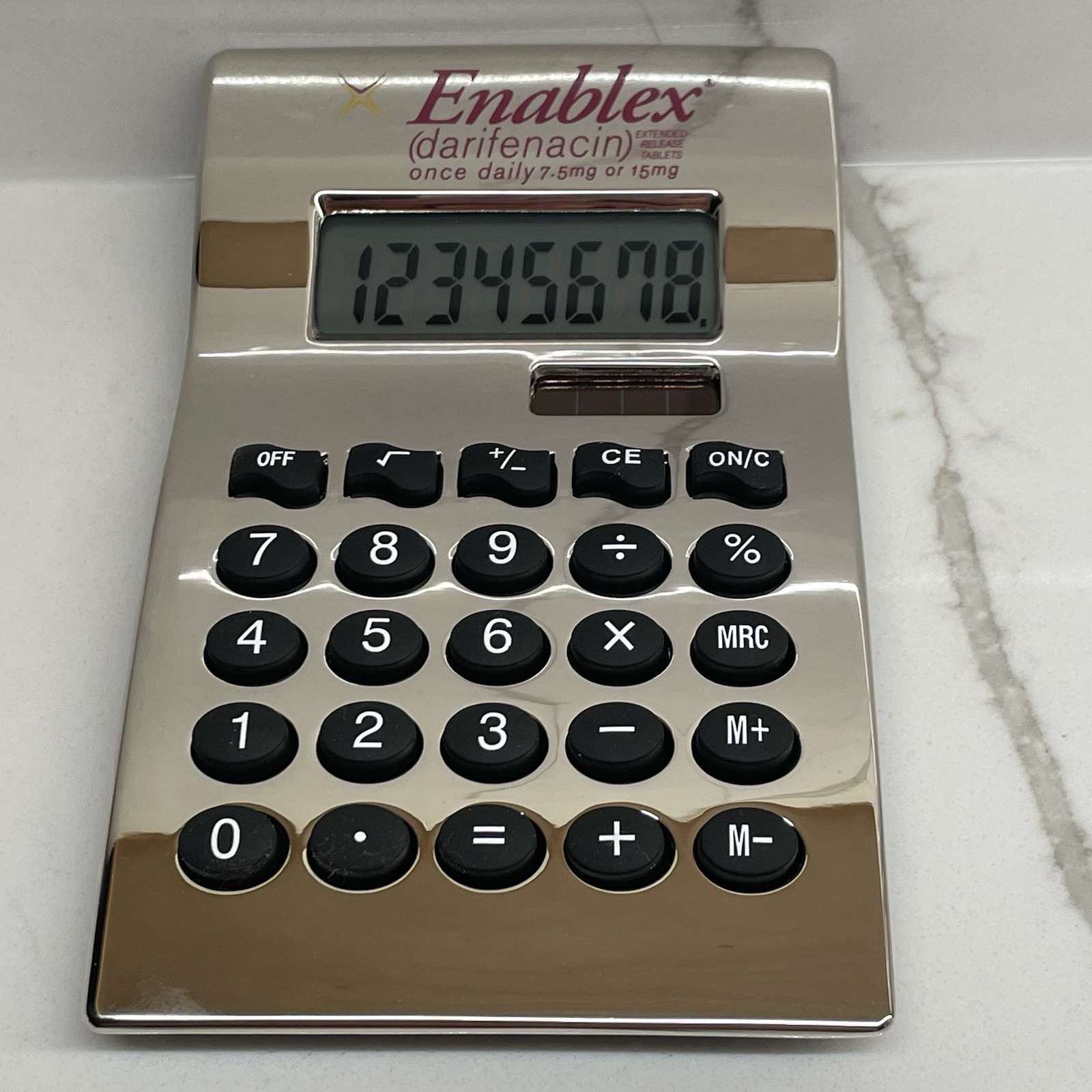 New ENABLEX Calculator Drug Rep Pharmaceutical Advertising Promotional Collectib