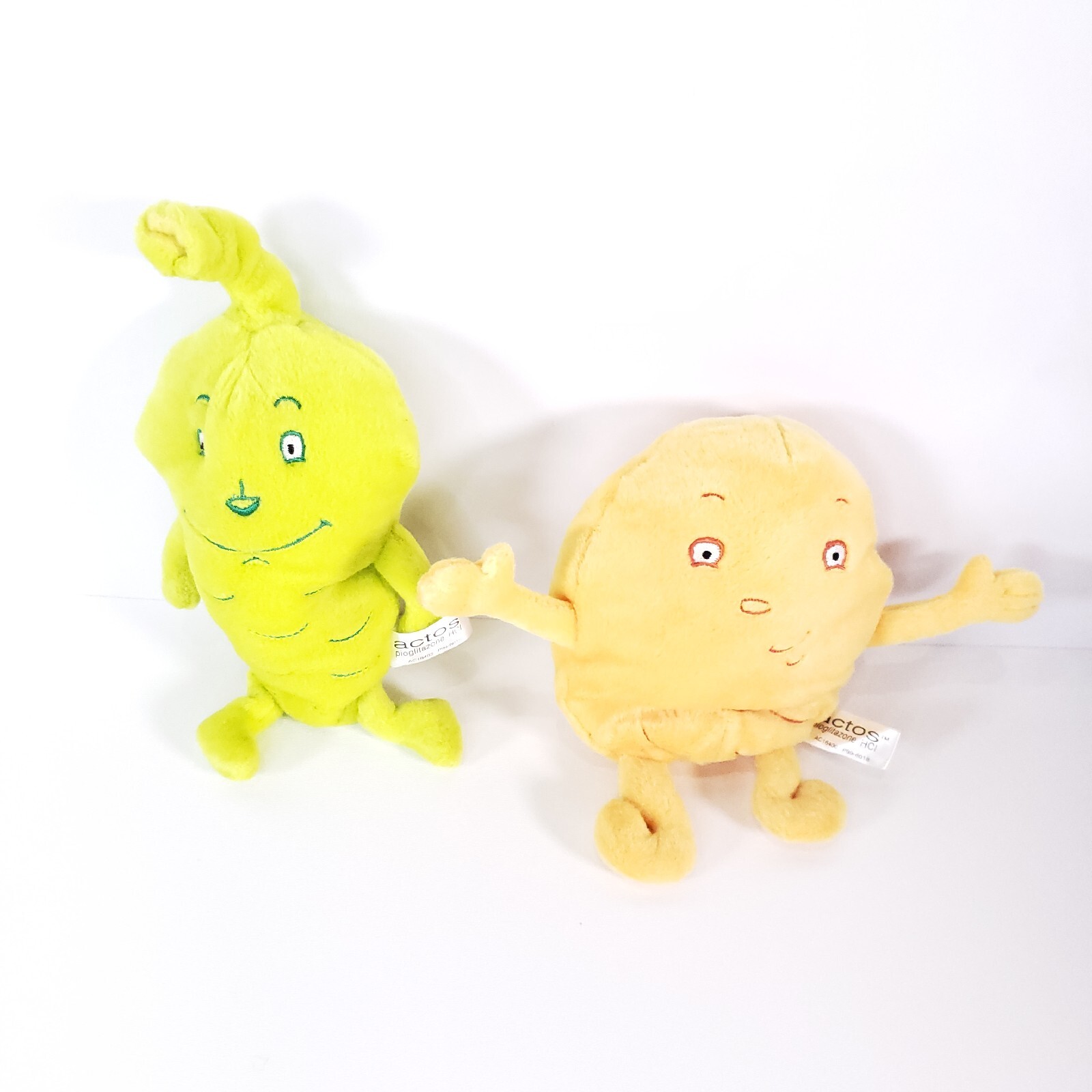 Steven Smith 2 x Actos Pioglitazone HCl Yellow Stuffed Plush Pharmaceutical Toy