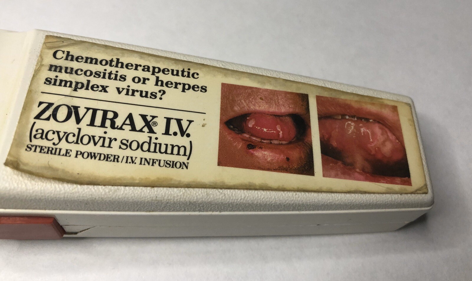 GROSS HERPES MEDICATION ADVERTISING MEDICAL LIGHTED MAGNIFYING GLASS DOCTOR