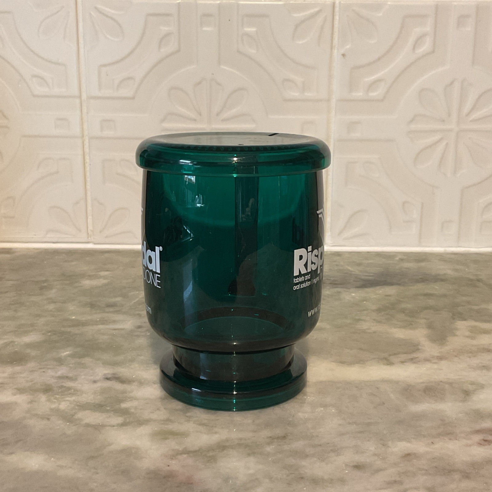 Risperdal Drug Rep Hard Plastic Coffee Mug Cup With Original Lid
