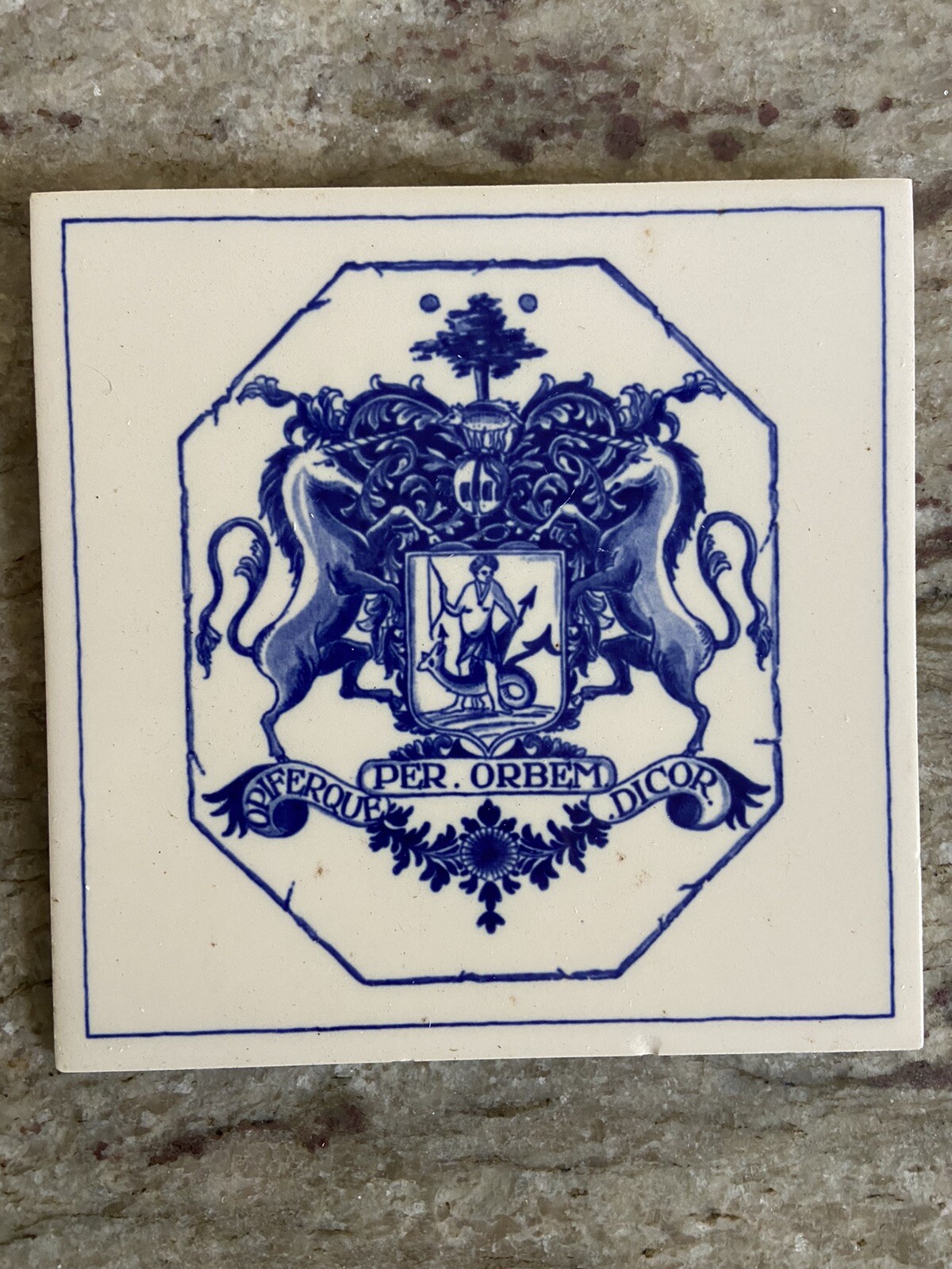 BURROUGHS WELLCOME Pharmacy English Pill Tile London Apothecary DELFT