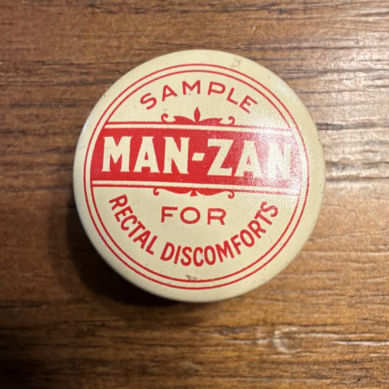 Antique DeWitt’s Man Zan Hemorrhoid Remedy Box Medical Pharmacy Advertising