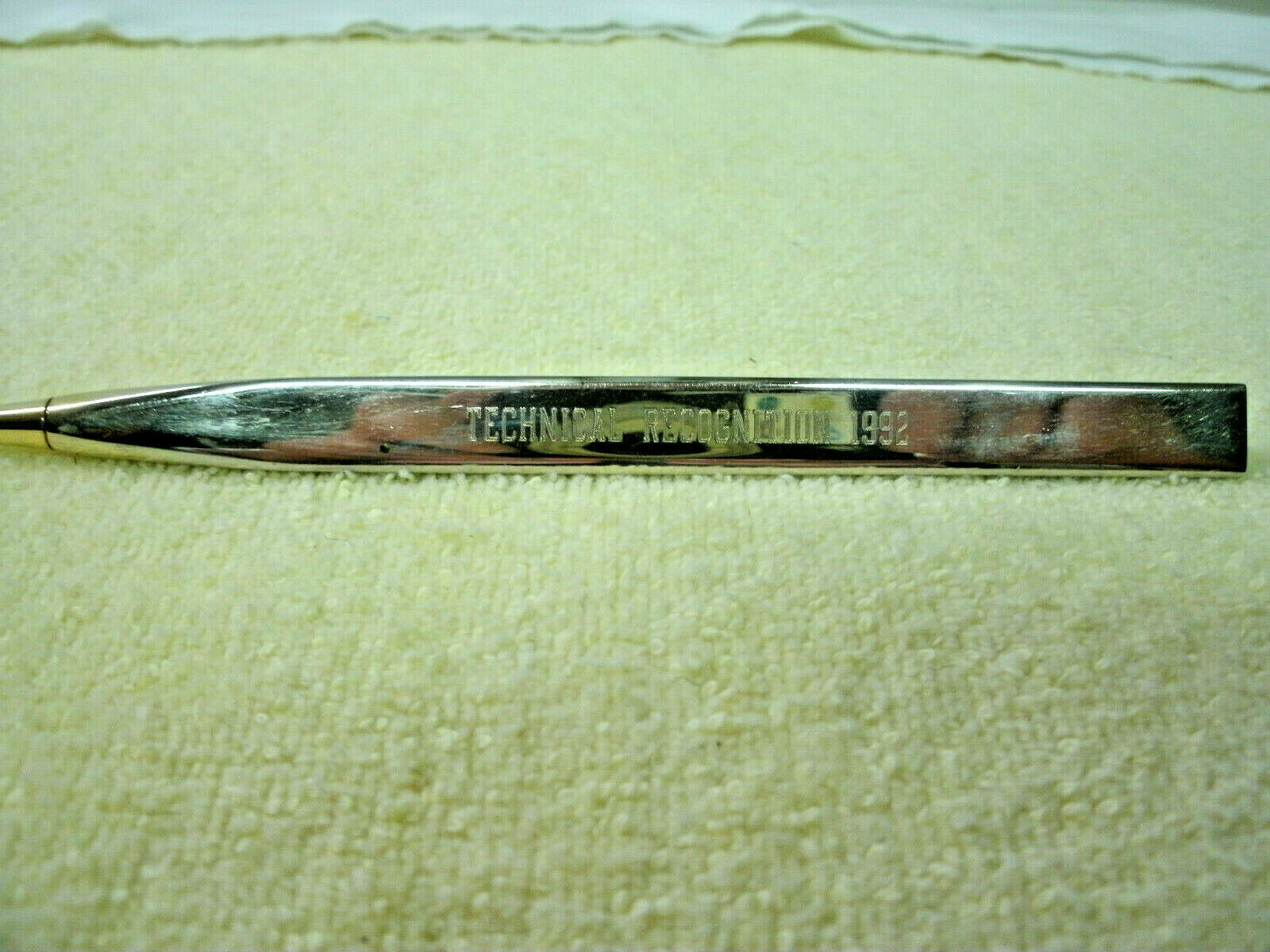 Vintage Pharmaceutical Recognition Pen–HIVID / MAZICON–Roche 1992–Gold Metal
