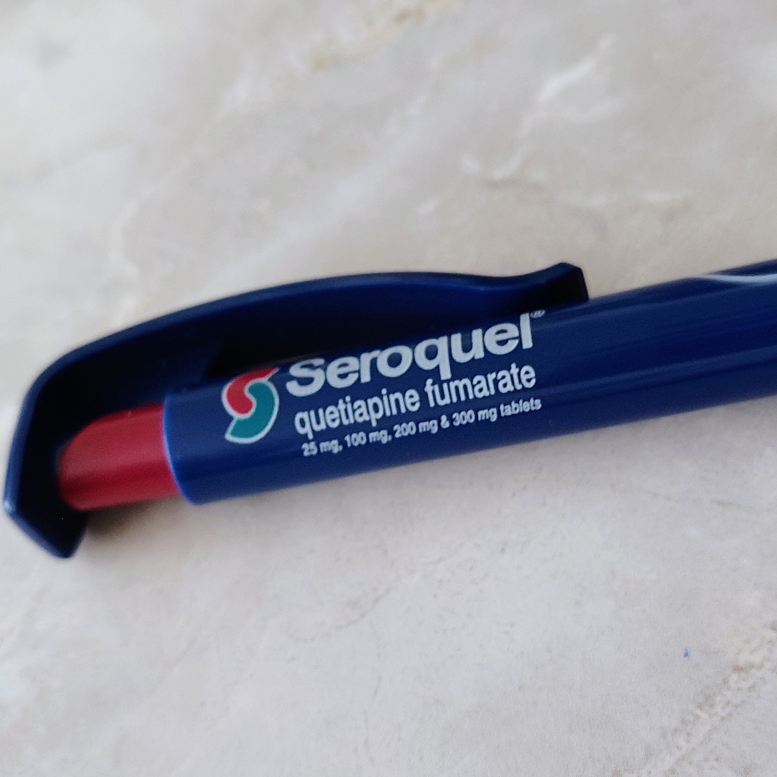 Seroquel Pen Drug Rep Pharmaceutical Promo Medical Advertising