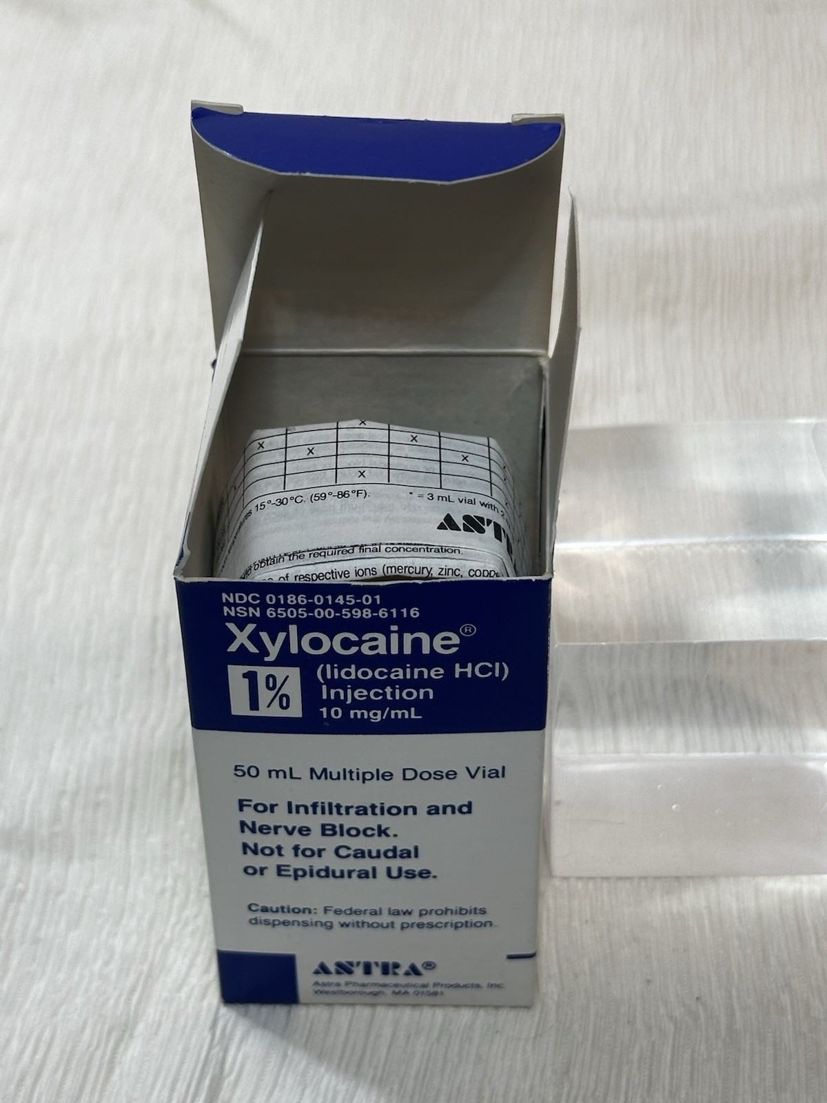 Astra Pharmaceutical vintage Xylocaine 1% In Box Mint From 1992