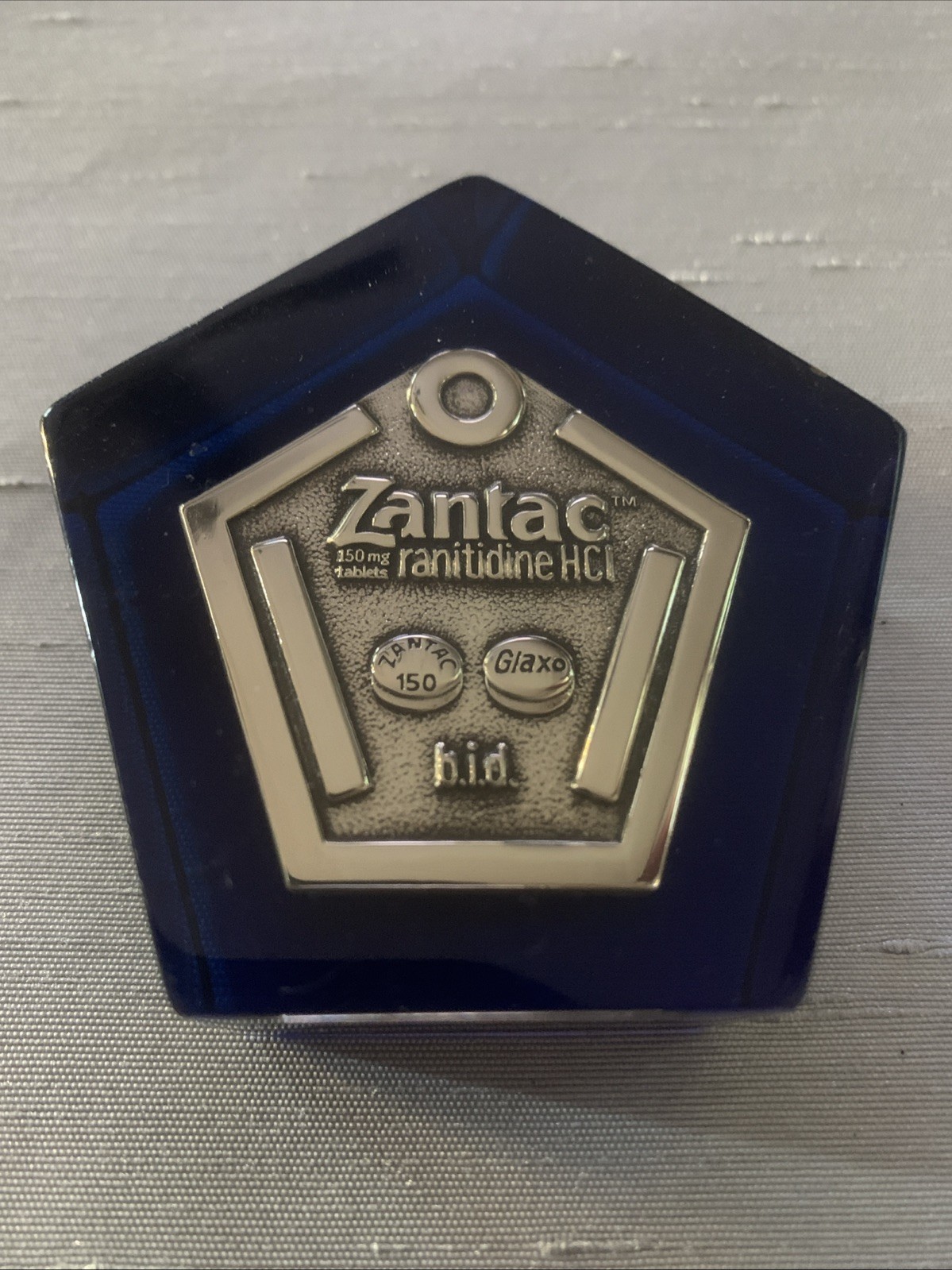 Zantac Ranitidine HCl Vintage Glaxo Pharmaceutical Paperweight Advertising