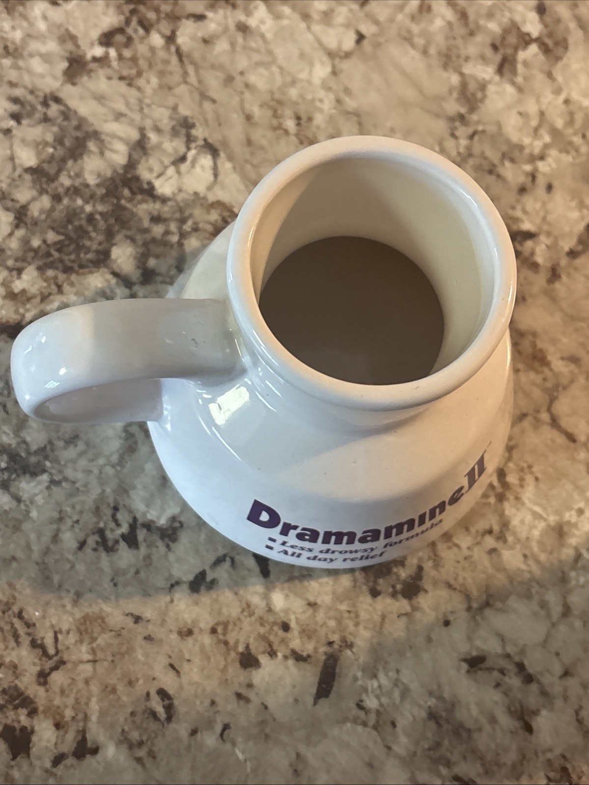 Vintage Dramamine II Meclizine Coffee Mug Pharmaceutical Drug Rep Upjohn RARE