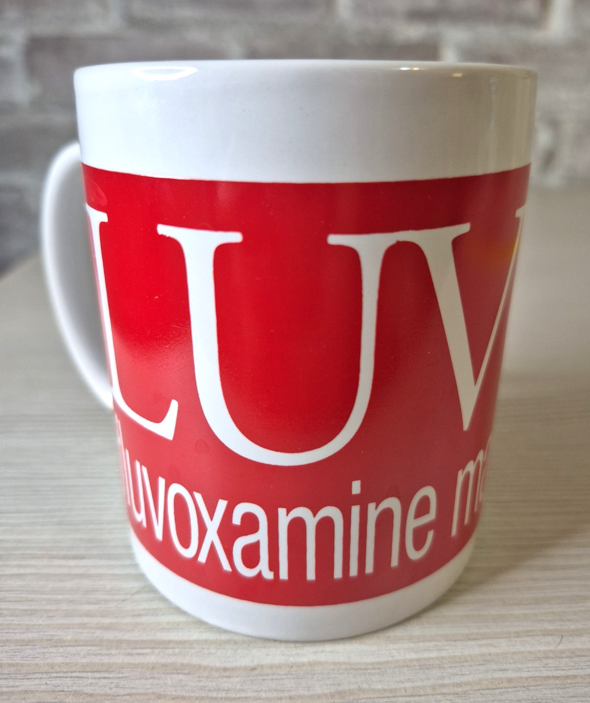Luvox Fluvoxamine Maleate Tablet Pharmaceutical Advertising Coffee Cup Mug