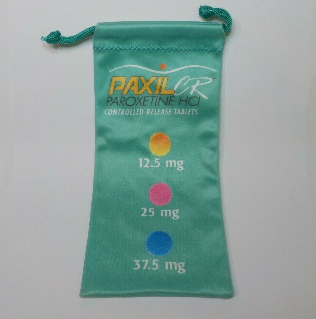 DRUG REP PAXIL CR PAROXETINE HCI EYEGLASS CASE/BAG