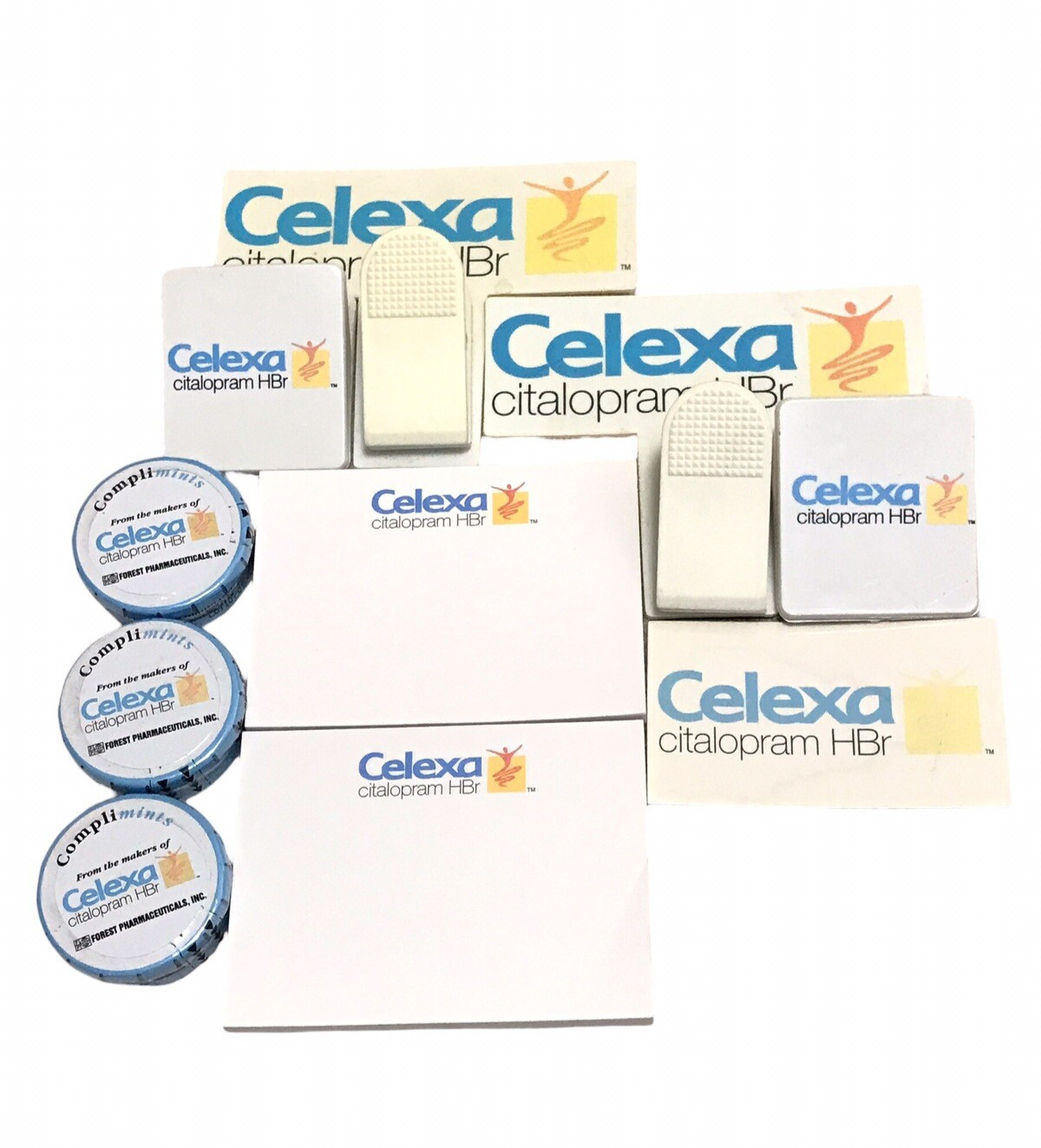Celexa Drug Rep Depression RARE Hinge Fridge Magnet Memo Pad Pharmaceutical Lot