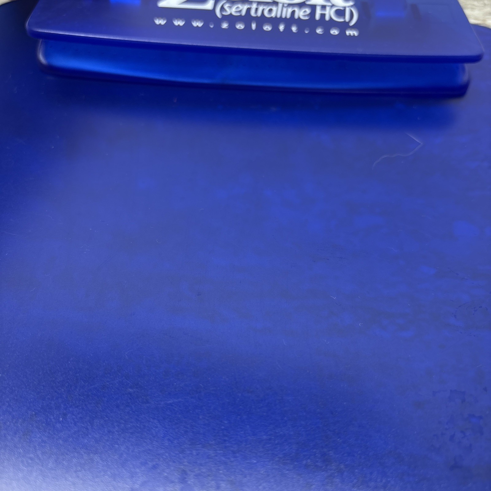 Zoloft Drug Rep Pharmaceutical Promo Blue Clipboard 2000’s Collectible