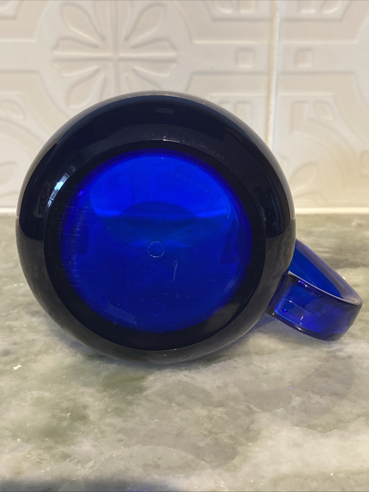 RARE Cobalt Blue Mug Seroquel Pharmaceutical Sales Rep Promotional Heavy Acrylic