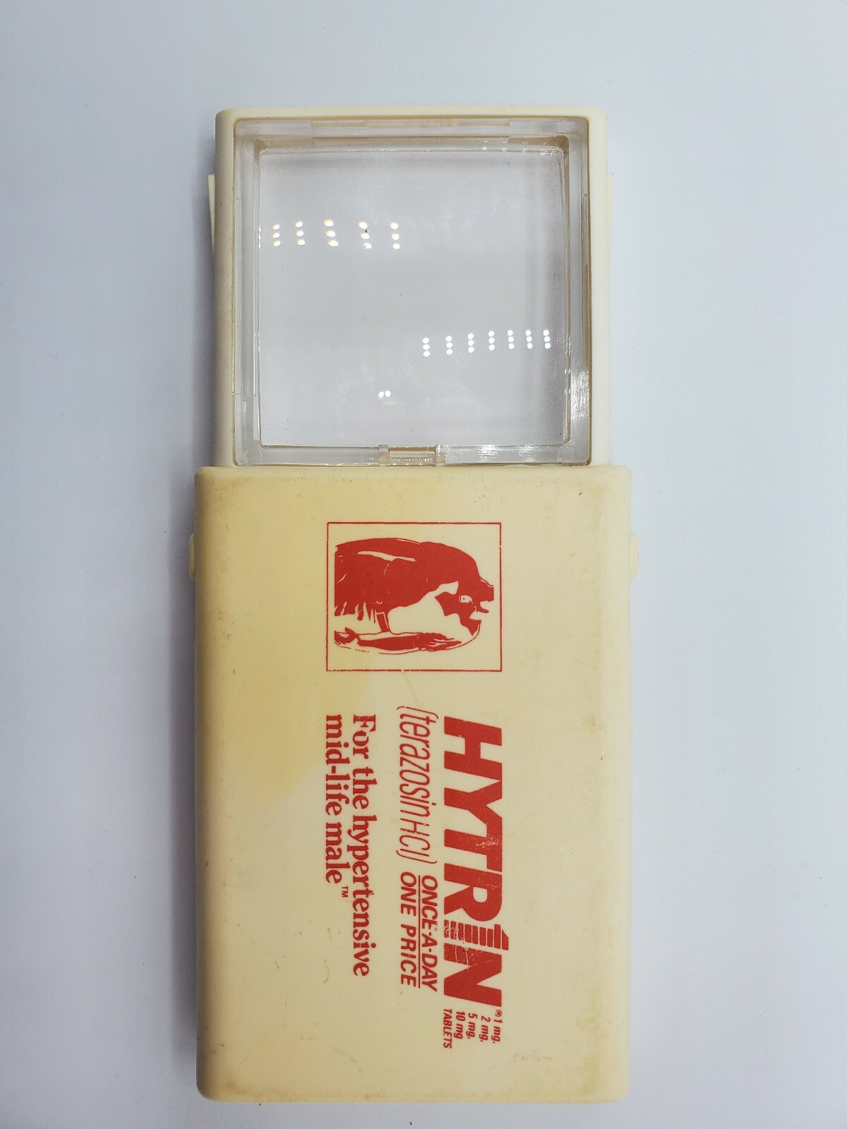 Vintage pharmaceutical collectibles Magnifying Glass, Light Hypertension Pills