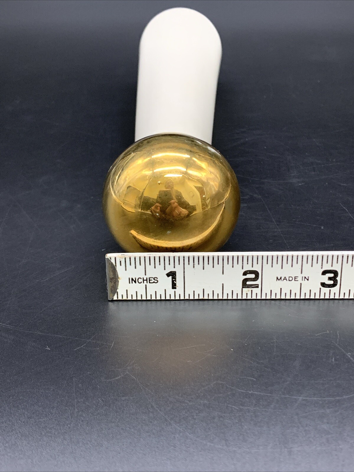 Vintage Blair Specialties Mortar and Pestle Apothecary Display Retro Gold Gilt