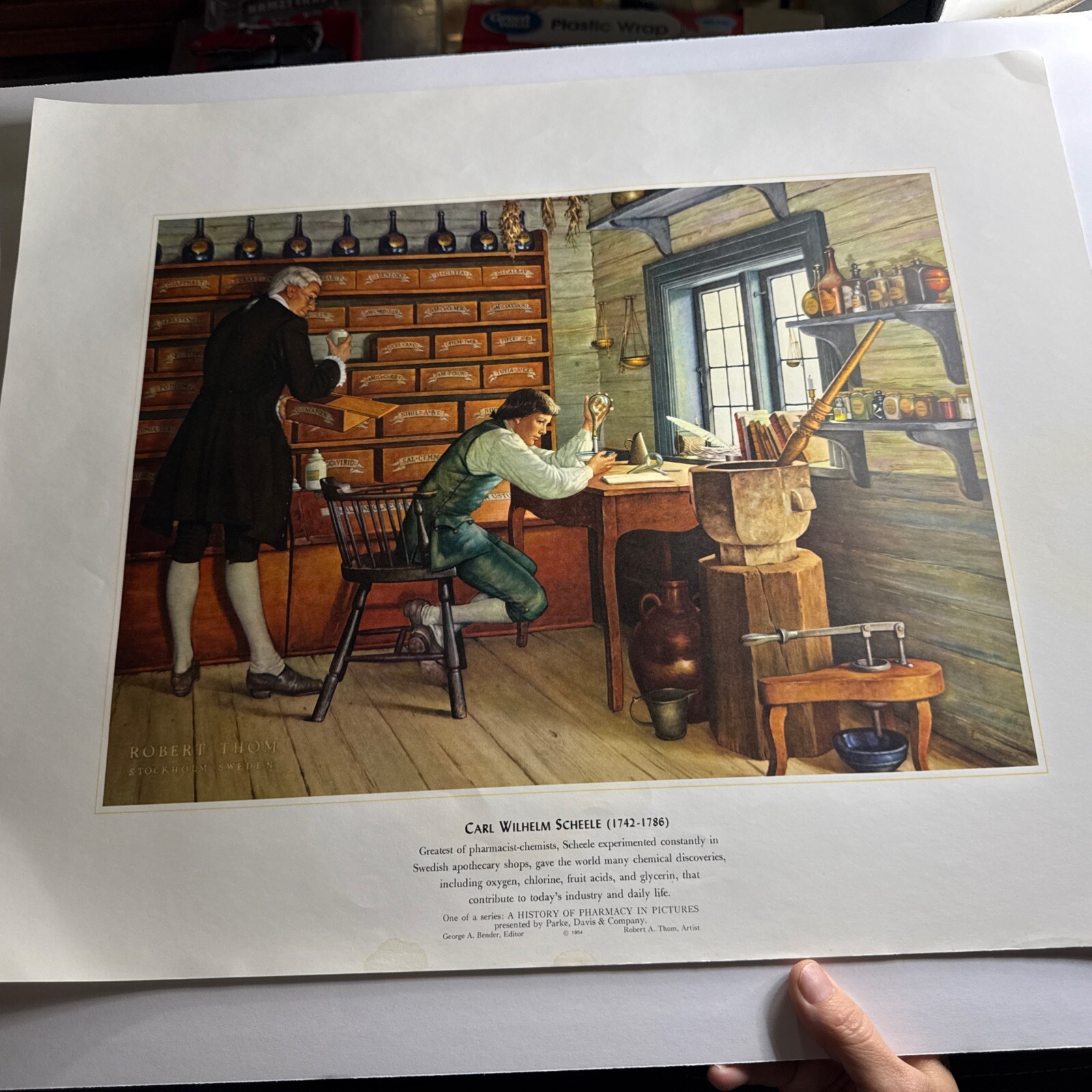 A HISTORY OF PHARMACY IN PICTURES 1954 PRINT# 21 Great Gift For Doctor 22″×18″