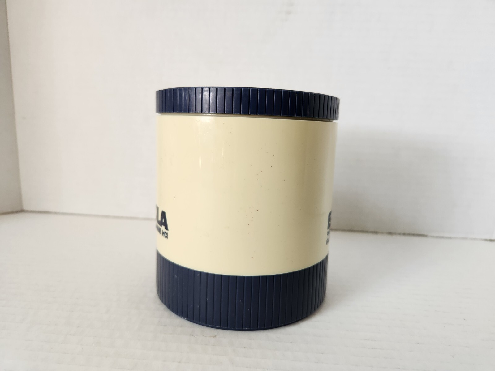 Vintage Pharmaceutical Advertising Thermo Insulated Entax Container Stash Jar
