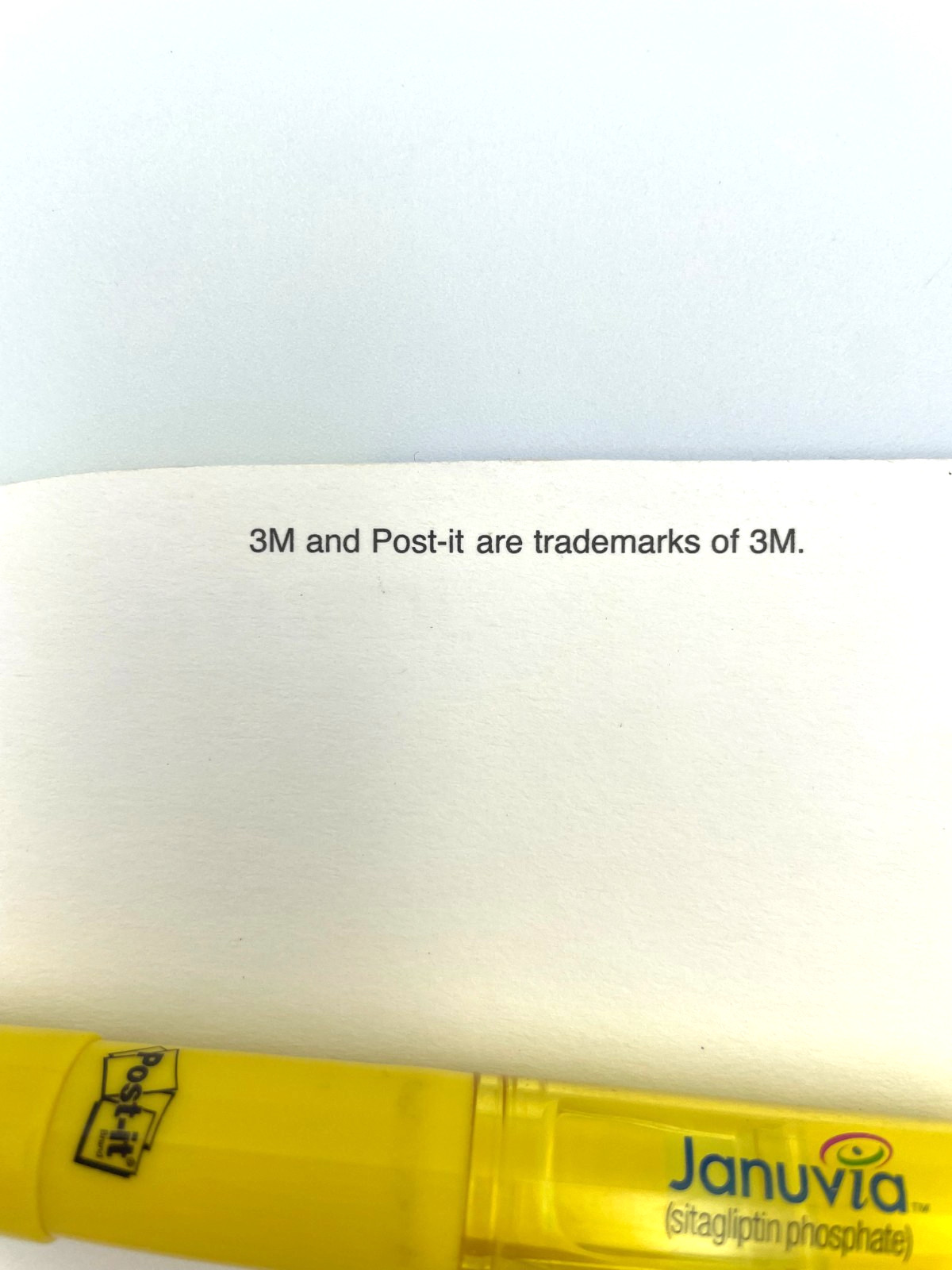 VTG Merck Januvia Highlighter w/Post-It Flags & Post-It Notepad Drug Rep Promo