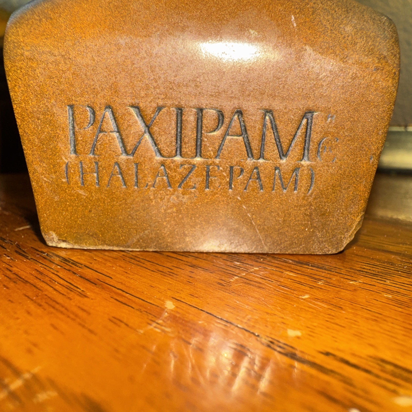 Paxipam Vintage Phrenology Bust, Medical Advertising Paperweight 5”x 2.4”