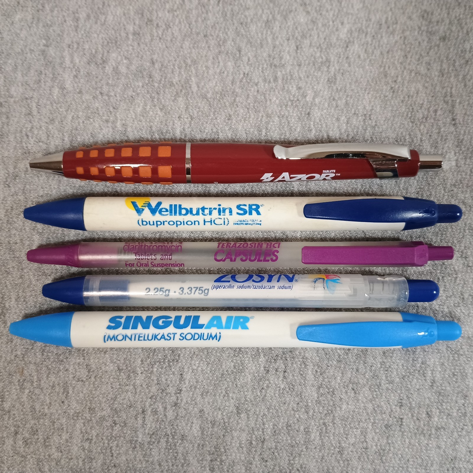 Pharmaceutical Drug Rep Pen Lot of 10 Advertising Promo Metal & Plastic