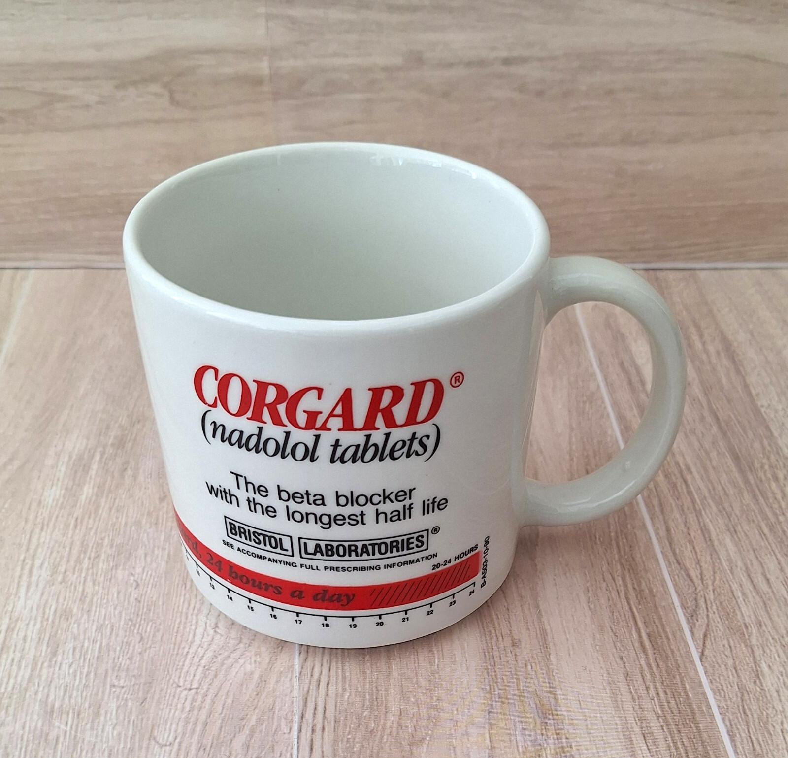 Corgard Coffee Mug Bristol Laboratories Pharmaceutical Drug Rep Swag Physician