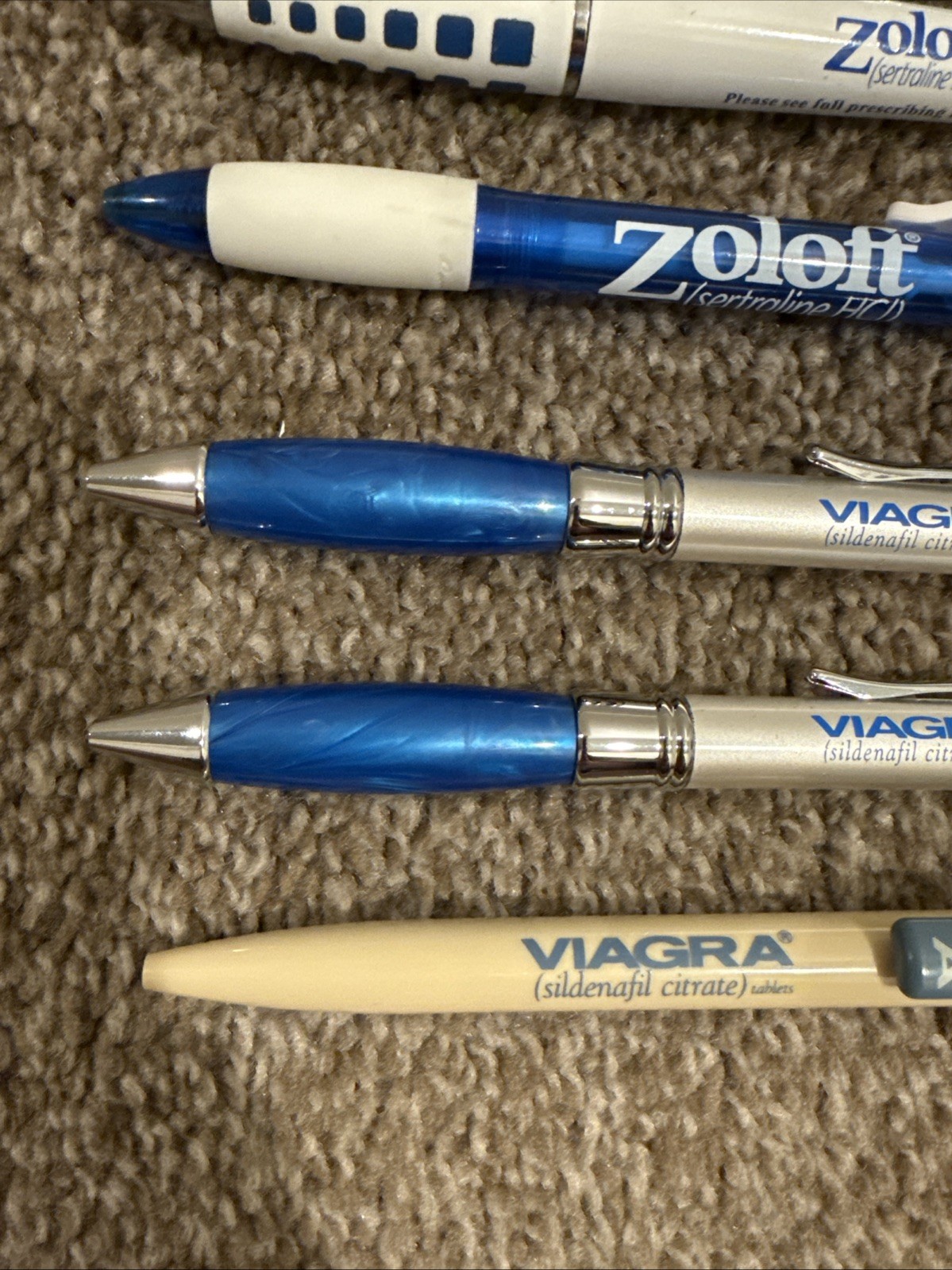 Viagra Combunox Zoloft PENS Drug Rep Pharmaceutical Promo Lot of 6