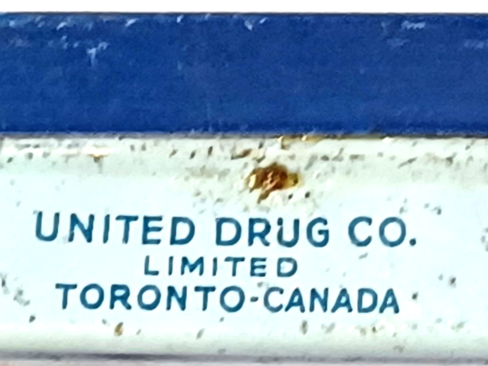 Vintage Pharmacy Rexall Carbolic Salve In Square Tin Blue