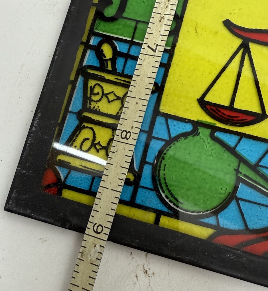 Pharmacy Stained Glass Window Advertisement Sign 9 x 6 Drug Store Pharmacist