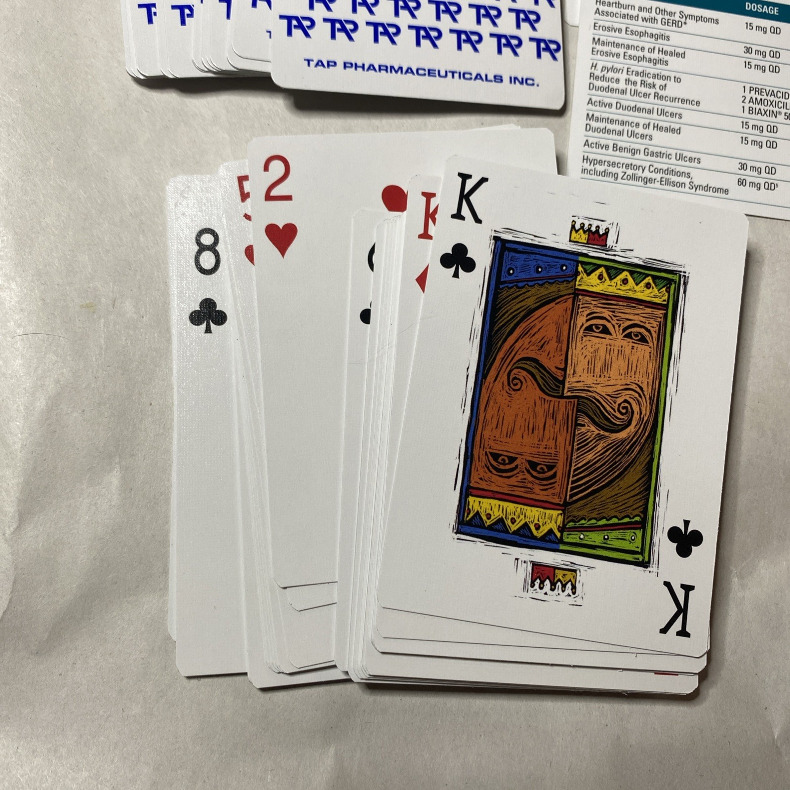 Prevacid Tap Pharmaceutical Playing Cards RARE Open Box Lansoprazole Collectible