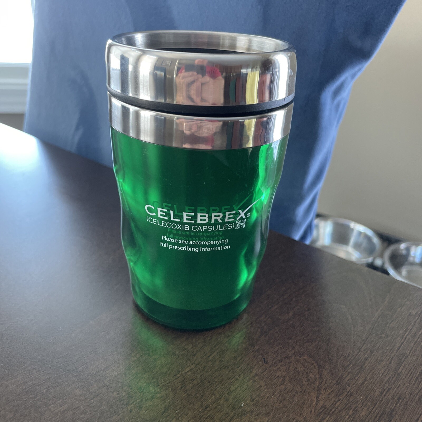 Celebrex Pfizer NEW travel coffee mug tumbler