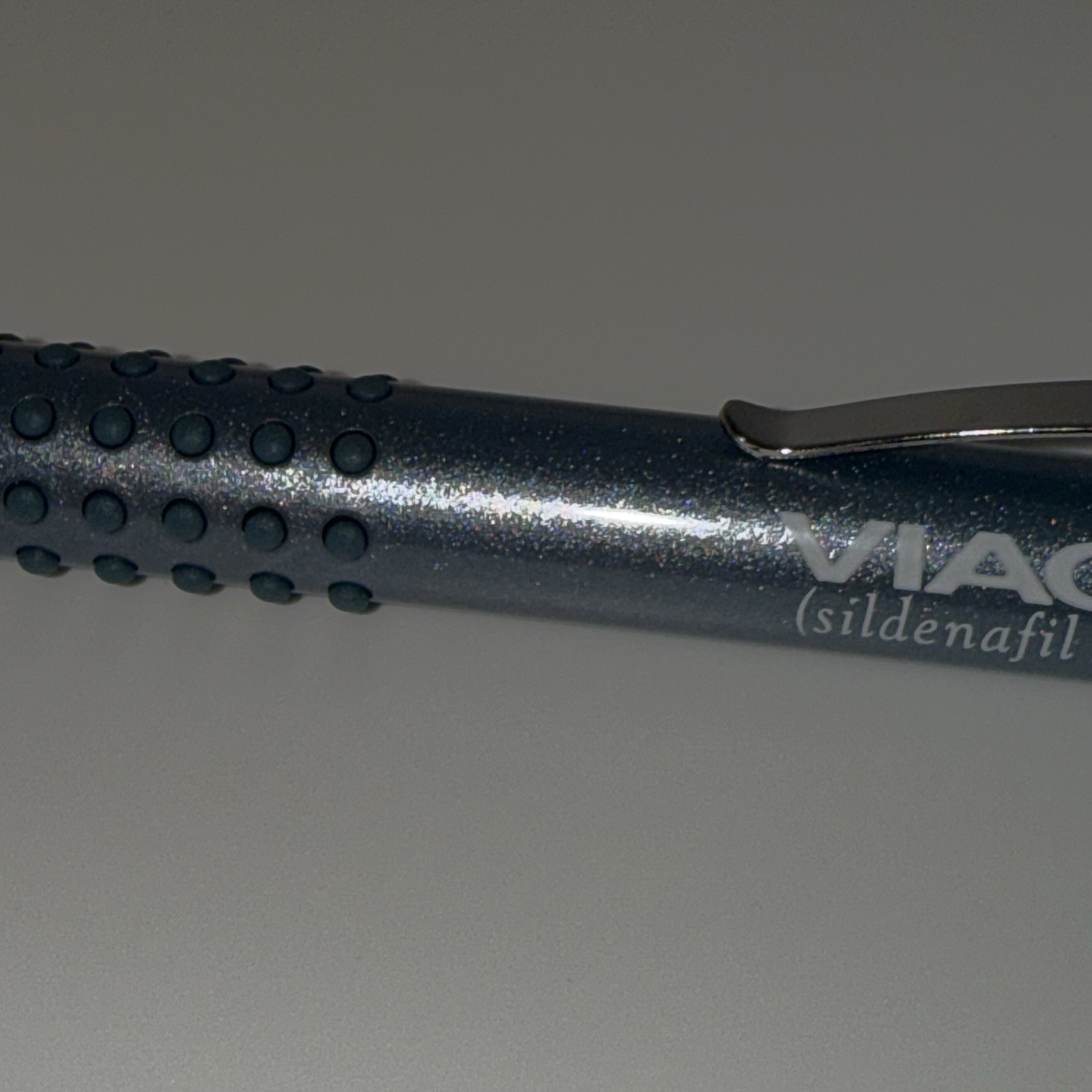 Pfizer Viagra Promotional Pen. Rare Blue/Grey Body Color With Grips