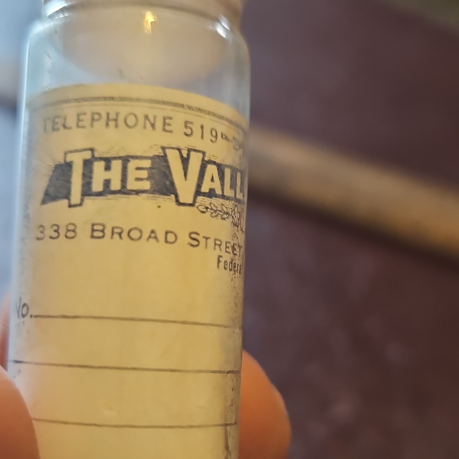 Valley Pharmacy Vintage Prescription Bottle Waverly Ny Narcotic 3605