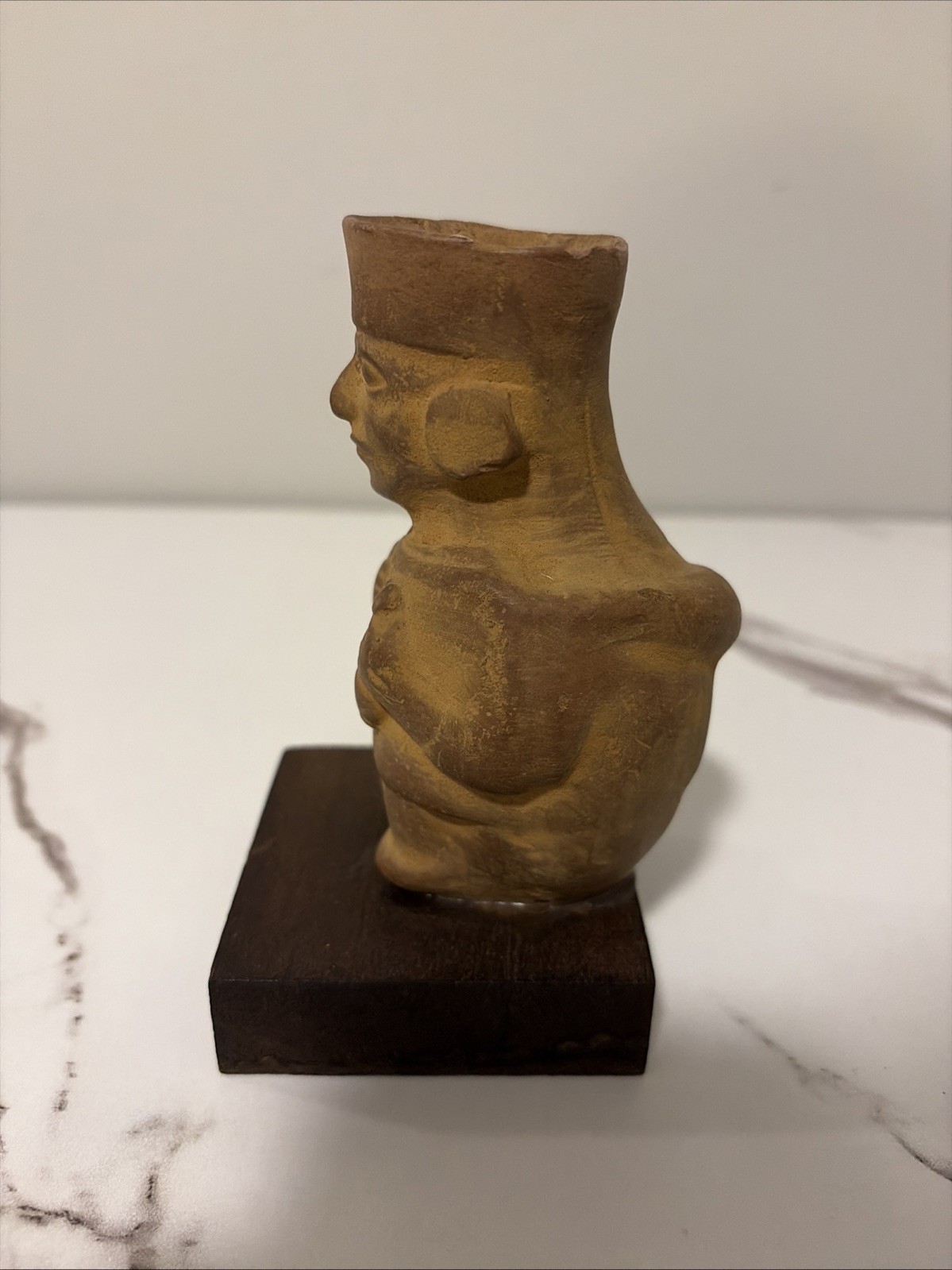 Vintage Schering Pharmaceutical Mochica Medicine Man Terra Cotta Figurine