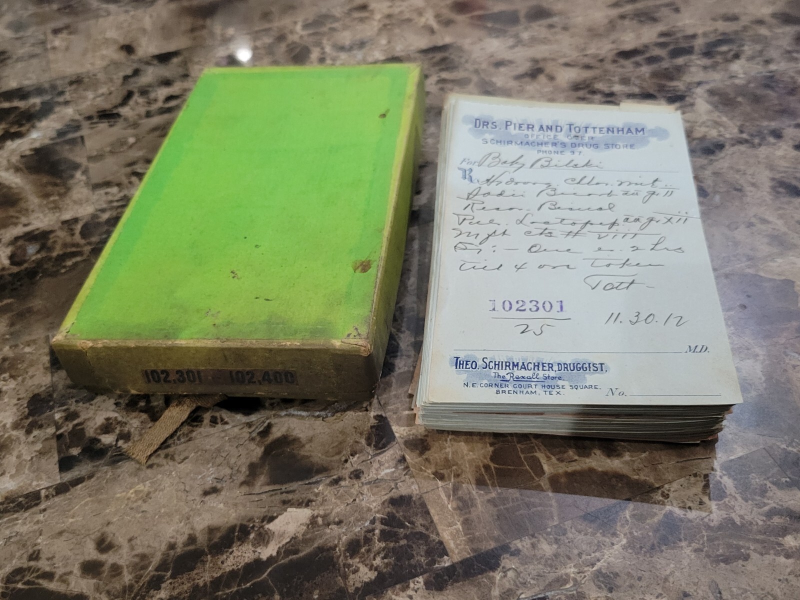 100 antique prescriptions (1912): Opium, Poppy, Dionin, Codeine & Anodyne