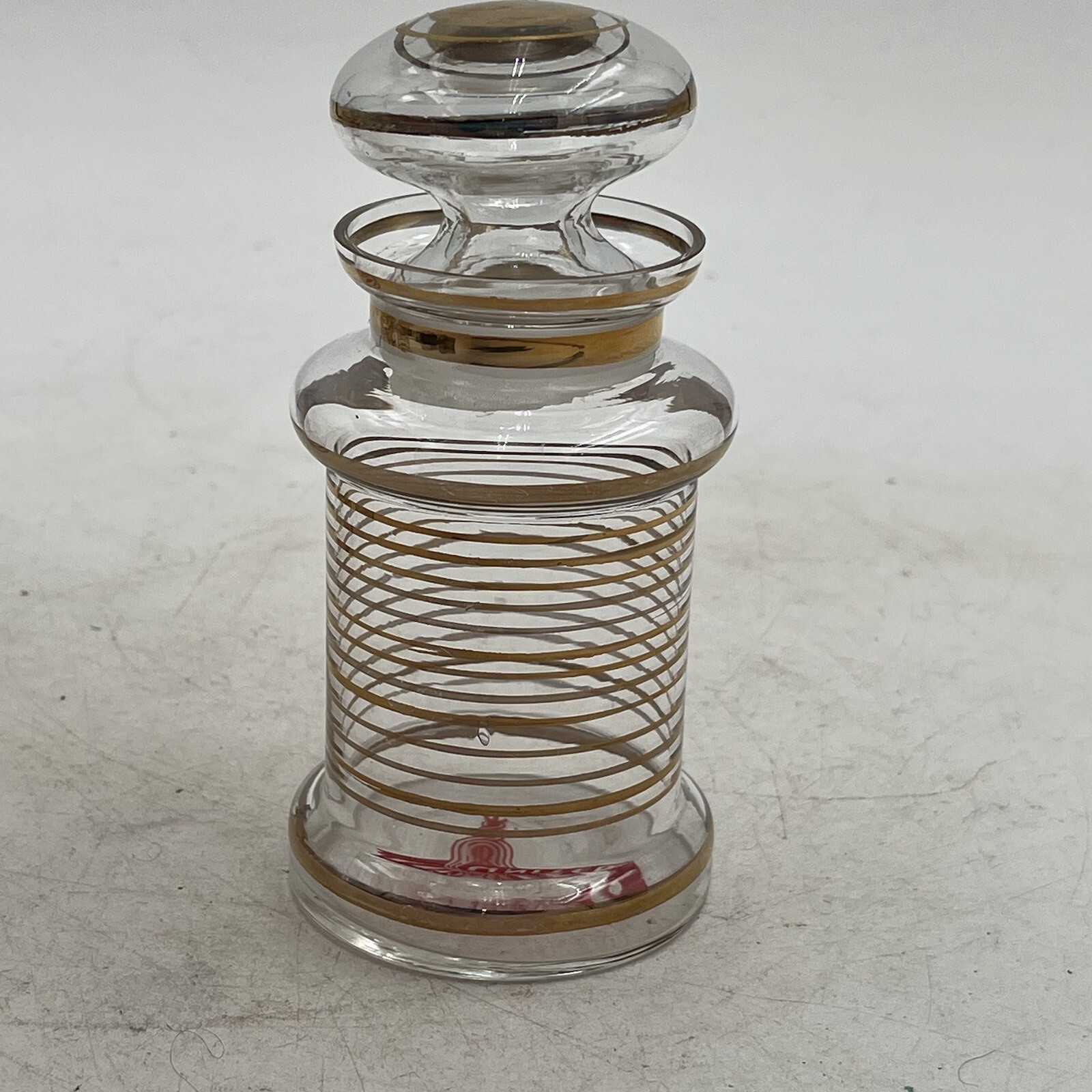 4- VTG WW2 APOTHECARY Jar Glass Medical Canister Winged United Logo Medicinal