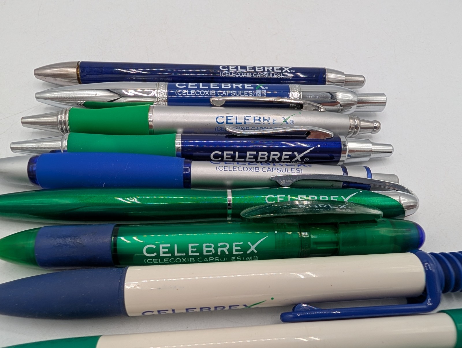 Lot Of 10 Celebrex Pens Pharmaceutical Rep Promo – Metal & Plastic Working