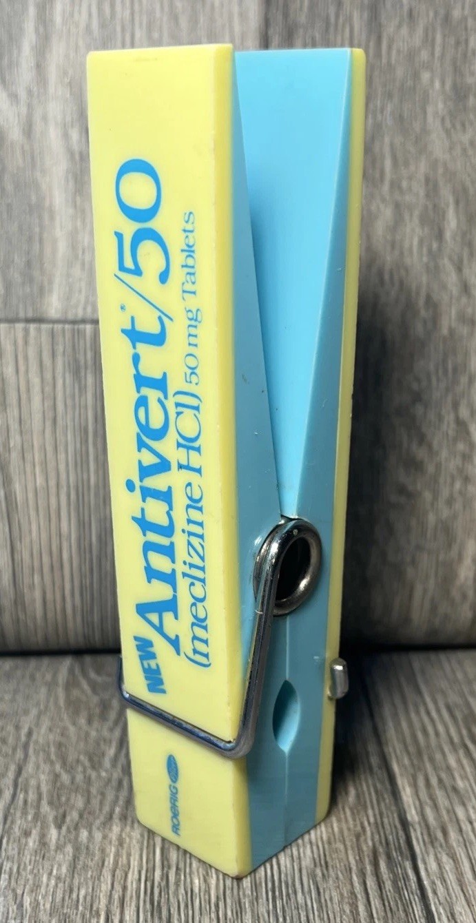 Pfizer Jumbo Clothespin Antivert/50 Meclizine HCI Advertisement Pharmaceutical