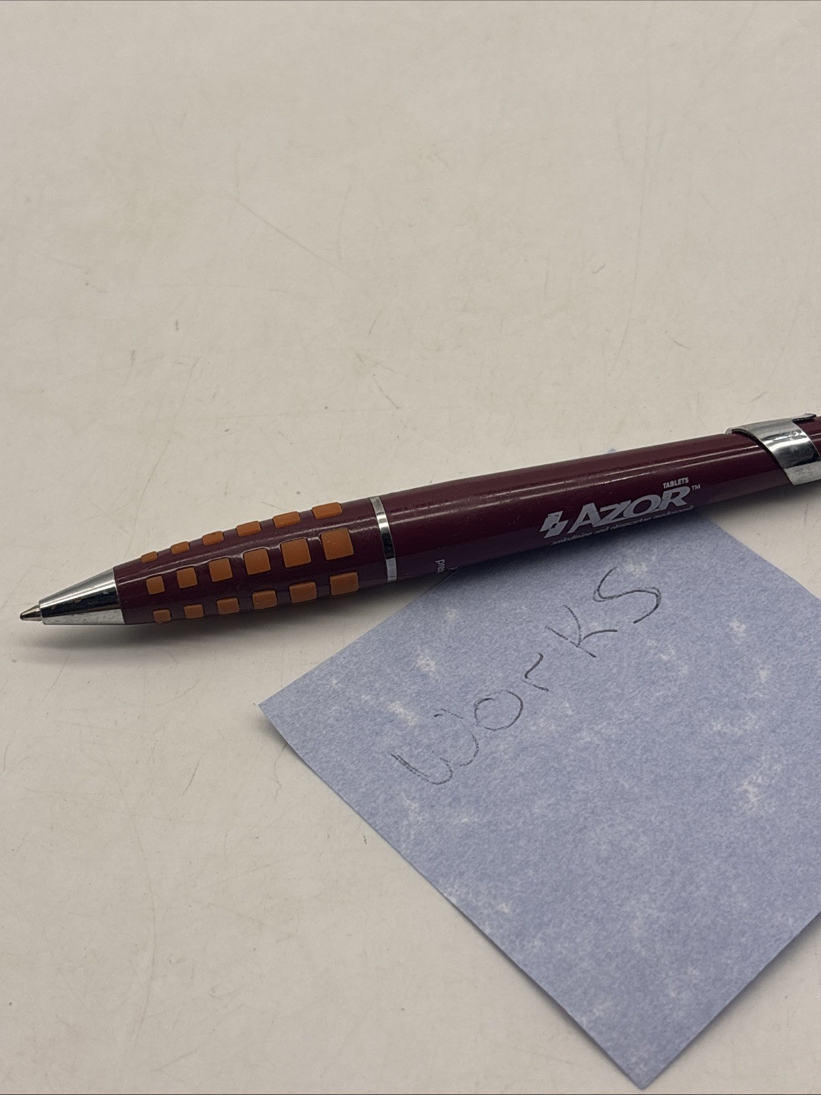 AZOR Drug Rep Doctors Pharmaceutical Promo Advertising Heavy Metal Pen