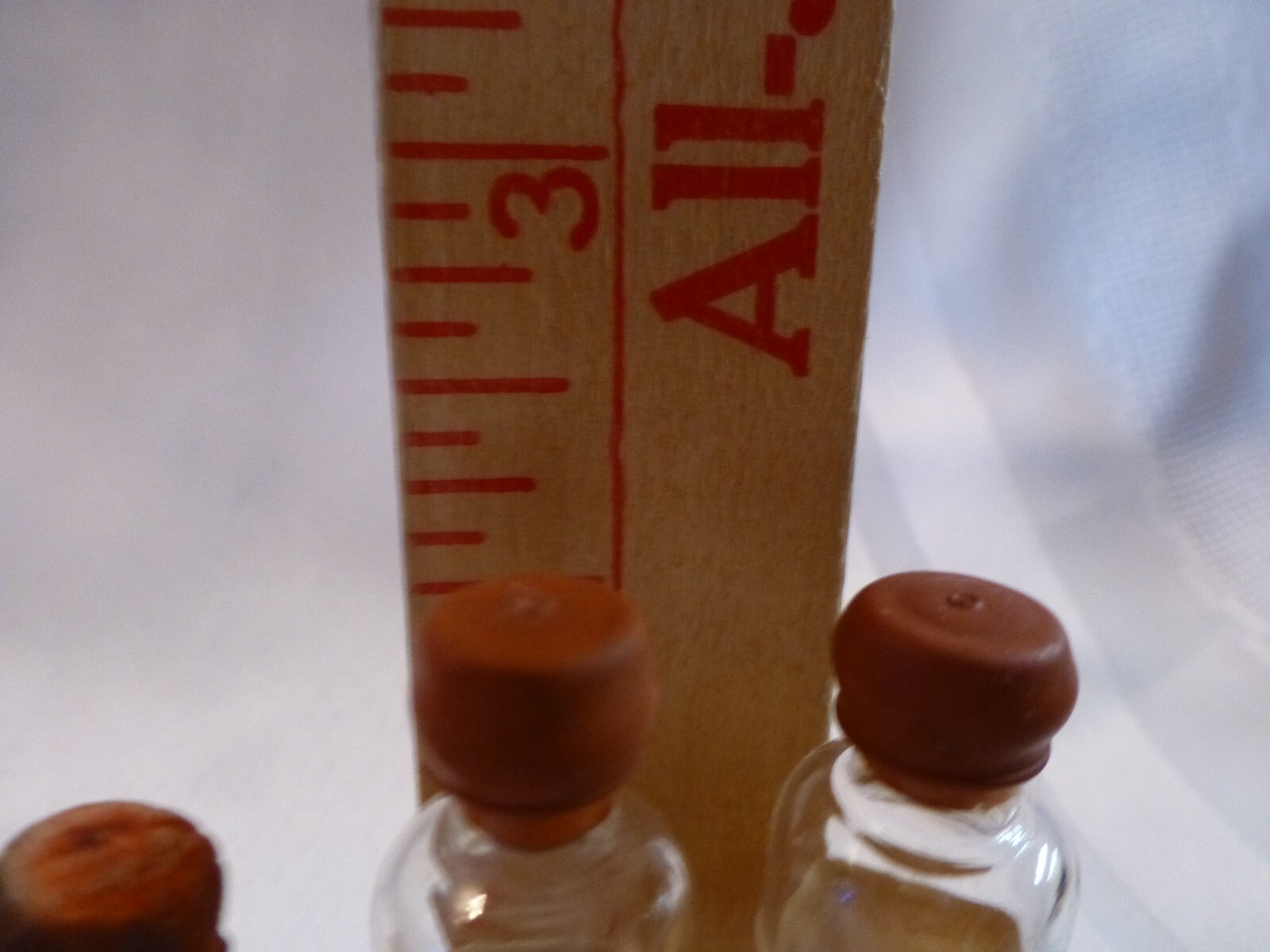 Five Pharmaceutical/Syringe Vials Var. Sizes 1940’s Instruction Letter by Doctor