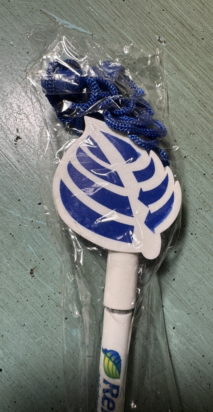 REMINYL PEN w/Lanyard: White/Blue – Plastic -Pharmaceutical Promo NEW