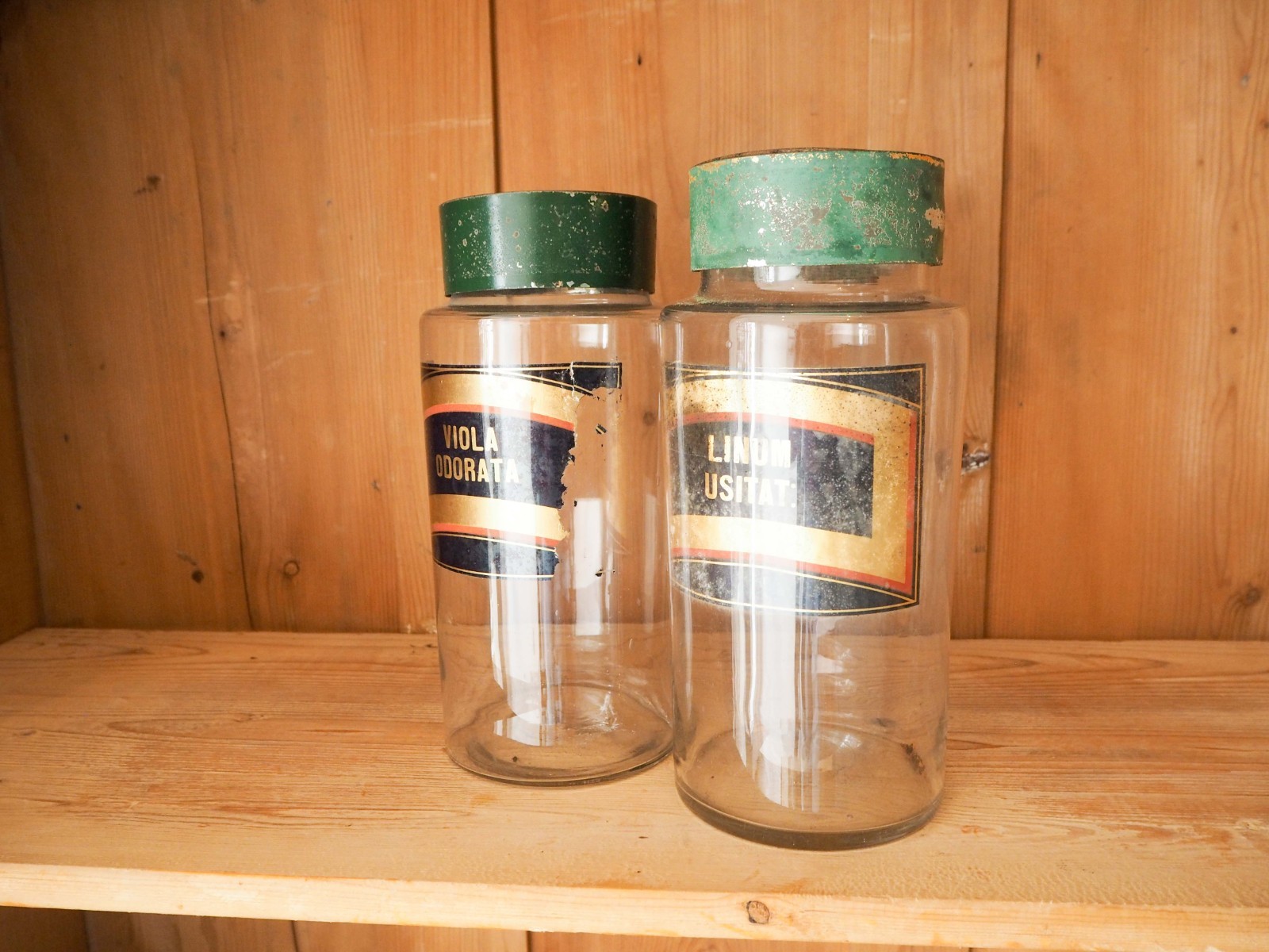 Pair of Vintage / Antique Large Apothecary Chemist Bottles