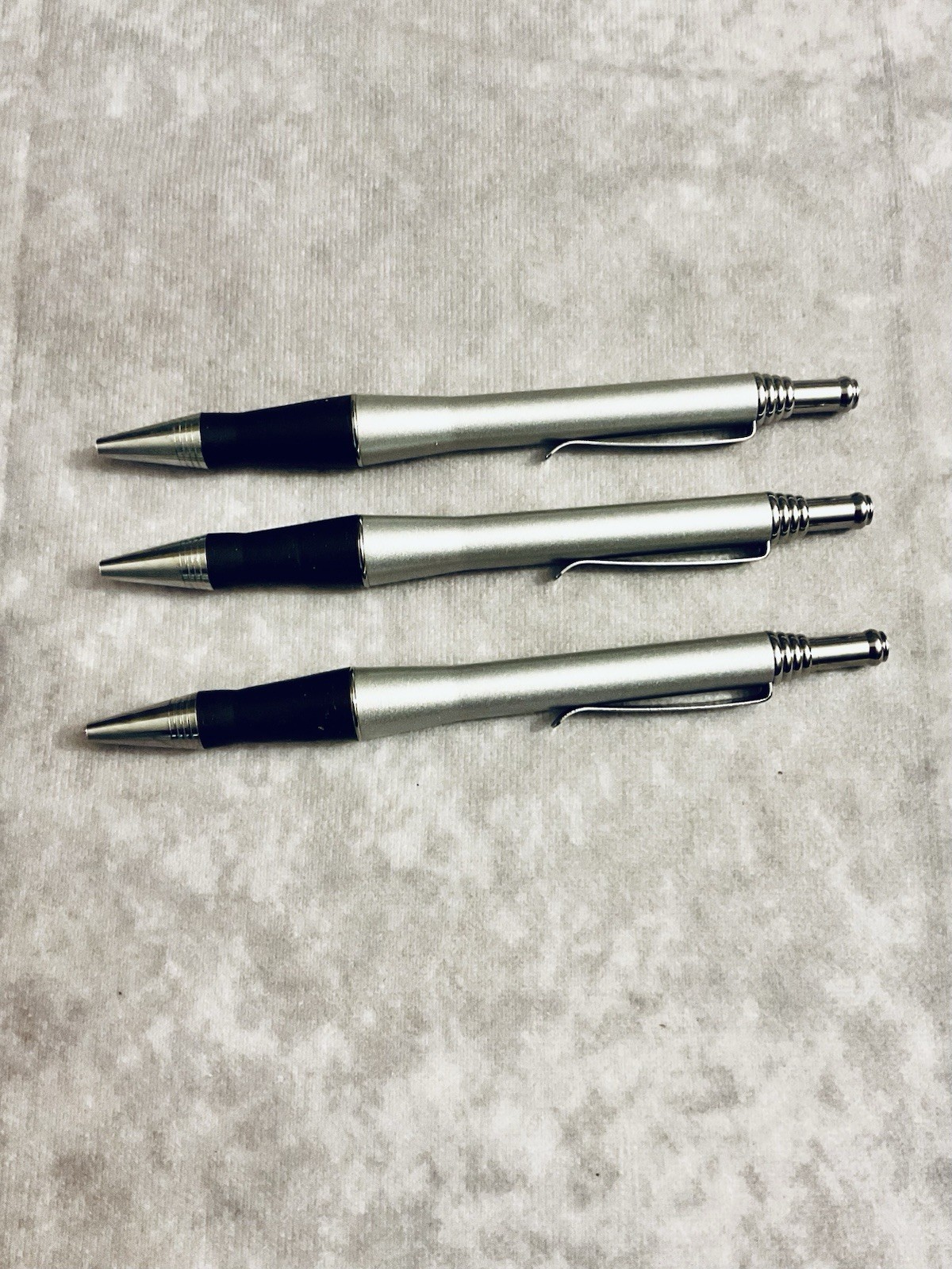 CELEBREX PHARMACEUTICAL REP PENS METAL SILVER BLACK GRIPS CHROME CLIP LOT OF 3