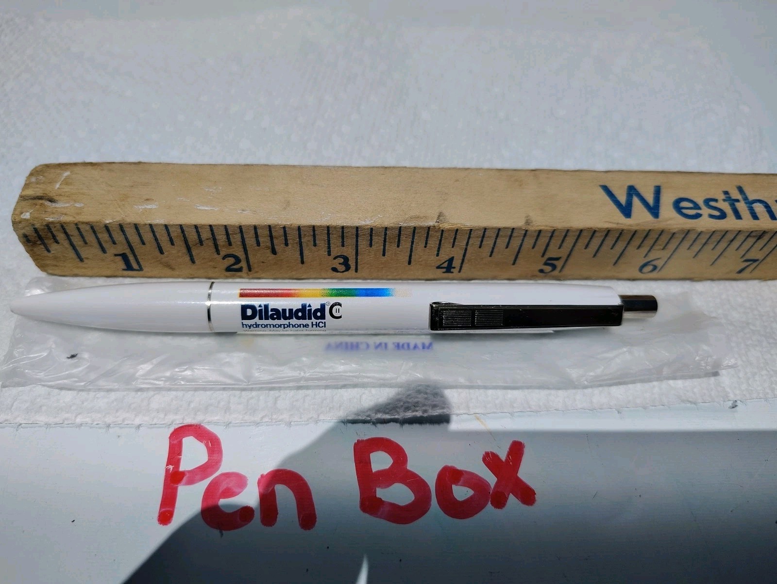 DILAUDID PEN Hydromorphone Plastic Scroll -Pharmaceutical Promo Drug Rep Swag
